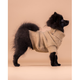 PAIKKA Furry Knit Sweater Brown Теплый эргономичный коричневый вязаный свитер для собак PAIKKA Furry Knit Sweater Brown Теплый эргономичный коричневый вязаный свитер для собак