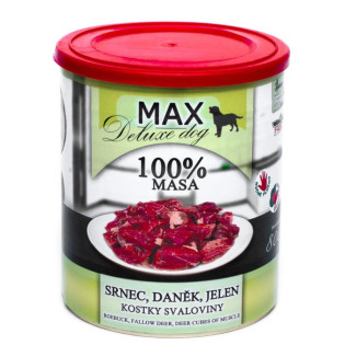 FALCO MAX Deluxe Dog 100% Meat Roebuck, Fallow Deer, Deer Cubes Muscle Консервоване м'ясо для собак Олень, Козуля, Лань FALCO MAX Deluxe Dog 100% Meat Roebuck, Fallow Deer, Deer Cubes Muscle Консервоване м'ясо для собак Олень, Козуля, Лань