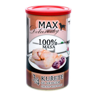 FALCO MAX Deluxe Dog 100% Meat 3/4 Chicken & Heart Консервоване м'ясо для собак Куряча Чверть з Серцем FALCO MAX Deluxe Dog 100% Meat 3/4 Chicken & Heart Консервоване м'ясо для собак Куряча Чверть з Серцем