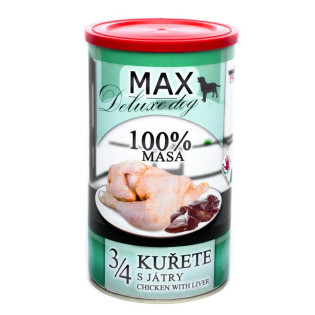 FALCO MAX Deluxe Dog 100% Meat 3/4 Chicken & Liver Консервоване м'ясо для собак Куряча Чверть з Печінкою FALCO MAX Deluxe Dog 100% Meat 3/4 Chicken & Liver Консервоване м'ясо для собак Куряча Чверть з Печінкою