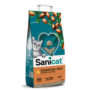 Sanicat Essential Oils Ultra Clumping Argan Oil Ультракомкуючий наповнювач для котів з ефірною олією аргани Sanicat Essential Oils Ultra Clumping Argan Oil Ультракомкуючий наповнювач для котів з ефірною олією аргани