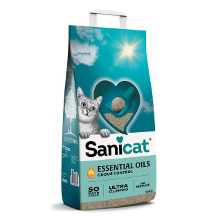 Sanicat Essential Oils Ultra Clumping No Perfume Ультракомкуючий наповнювач для котів з ефірною олією без аромату Sanicat Essential Oils Ultra Clumping No Perfume Ультракомкуючий наповнювач для котів з ефірною олією без аромату