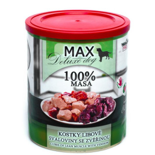 FALCO MAX Deluxe Dog 100% Meat Cubes Lean Muscle & Venison Консервоване м'ясо для собак Шматочки Свинини та Яловичини з Оленіною FALCO MAX Deluxe Dog 100% Meat Cubes Lean Muscle & Venison Консервоване м'ясо для собак Шматочки Свинини та Яловичини з Оленіною