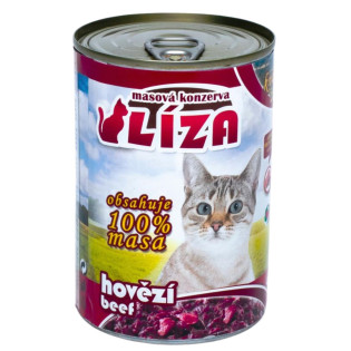 FALCO LIZA Big Cat 100% Meat Beef Консервоване м'ясо для кішок крупних порід Асорті з Яловичини FALCO LIZA Big Cat 100% Meat Beef Консервоване м'ясо для кішок крупних порід Асорті з Яловичини