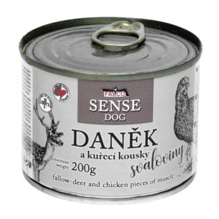 FALCO SENSE DOG 100% Meat Deer & Chicken Консервоване м'ясо для собак з чутливим травленням Олень з Куркою FALCO SENSE DOG 100% Meat Deer & Chicken Консервоване м'ясо для собак з чутливим травленням Олень з Куркою