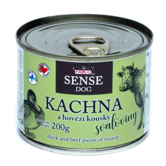 FALCO SENSE DOG 100% Meat Duck & Beef Консервоване м'ясо для собак з чутливим травленням Качка з Яловичиною