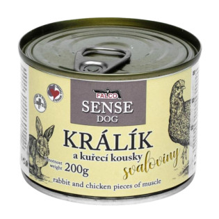 FALCO SENSE DOG 100% Meat Rabbit & Chicken Консервоване м'ясо для собак з чутливим травленням Кролик з Куркою FALCO SENSE DOG 100% Meat Rabbit & Chicken Консервоване м'ясо для собак з чутливим травленням Кролик з Куркою