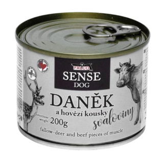 FALCO SENSE DOG 100% Meat Deer & Beef Консервоване м'ясо для собак з чутливим травленням Олень з Яловичиною FALCO SENSE DOG 100% Meat Deer & Beef Консервоване м'ясо для собак з чутливим травленням Олень з Яловичиною
