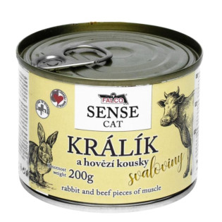FALCO SENSE CAT 100% Meat Rabbit & Beef Консервоване м'ясо для котів з чутливим травленням Кролик з Яловичиною FALCO SENSE CAT 100% Meat Rabbit & Beef Консервоване м'ясо для котів з чутливим травленням Кролик з Яловичиною