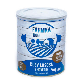 FALCO FARMKA Dog 100% Fish Salmon Консервоване м'ясо для собак Шматки Лосося в Яловичому Фарші FALCO FARMKA Dog 100% Fish Salmon Консервоване м'ясо для собак Шматки Лосося в Яловичому Фарші
