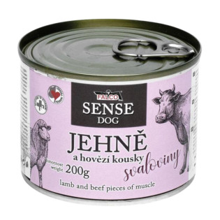 FALCO SENSE DOG 100% Meat Lamb & Beef Консервоване м'ясо для собак з чутливим травленням Ягня з Яловичиною FALCO SENSE DOG 100% Meat Lamb & Beef Консервоване м'ясо для собак з чутливим травленням Ягня з Яловичиною