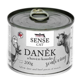 FALCO SENSE CAT 100% Meat Deer & Beef Консервоване м'ясо для котів з чутливим травленням Олень з Яловичиною FALCO SENSE CAT 100% Meat Deer & Beef Консервоване м'ясо для котів з чутливим травленням Олень з Яловичиною