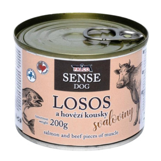 FALCO SENSE DOG 100% Meat Salmon & Beef Консервоване м'ясо для собак з чутливим травленням Лосось з Яловичиною