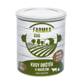 FALCO FARMKA Dog 100% Meat Tripes Консервоване м'ясо для собак Шматки Рубцю в Яловичому Фарші