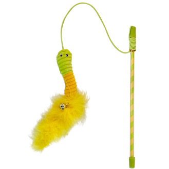 Nobby Rod Catnip Caterpillar Удочка для котов Гусеничка с кошачьей мятой и колокольчиками