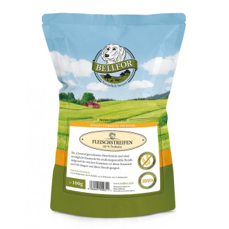 Bellfor Fleischstreifen 100% Turkey Meat Strips Натуральні ласощі для собак В'ялене М'ясо Індички