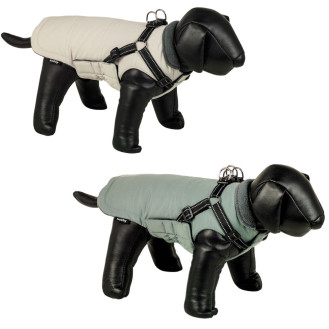 Nobby Dog Coat 2 in 1 Zira Зимнее пальто для собак на флисе со вшитой светоотражающей шлеей