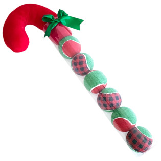 Nobby Xmas Stick & Tennis Ball Новорічна іграшка для собак Різдвяна Паличка з Набором М'ячиків