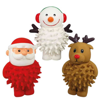 Nobby Xmas Santa, Deer, Snowman Новорічні іграшки для собак Жувальні Фігурки з пищалкою