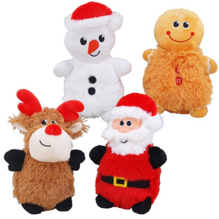 Nobby Xmas Plush Assorted Новорічні м'які іграшки для собак Плюшеві Різвдяні Фігурки з пищалкою Nobby Xmas Plush Assorted Новорічні м'які іграшки для собак Плюшеві Різвдяні Фігурки з пищалкою