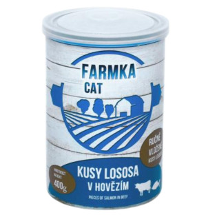FALCO FARMKA Cat 100% Fish Salmon Консервоване м'ясо для котів Шматки Лосося в Яловичому Фарші FALCO FARMKA Cat 100% Fish Salmon Консервоване м'ясо для котів Шматки Лосося в Яловичому Фарші