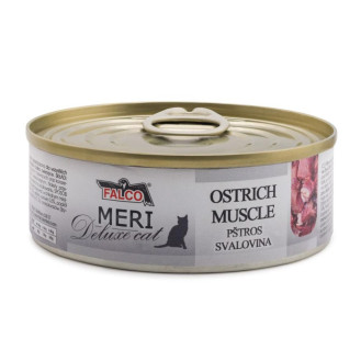 FALCO MERI Deluxe Cat 100% Meat Ostrich Muscle Консервоване м'ясо для котів М'ясо Страуса без кісток