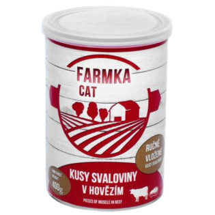 FALCO FARMKA Cat 100% Meat Muscle Консервоване м'ясо для котів Шматки Свинини та Яловичини в Яловичому Фарші FALCO FARMKA Cat 100% Meat Muscle Консервоване м'ясо для котів Шматки Свинини та Яловичини в Яловичому Фарші