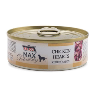 FALCO MAX Deluxe Dog 100% Meat Chicken Hearts Консервоване м'ясо для собак Курячі Серця FALCO MAX Deluxe Dog 100% Meat Chicken Hearts Консервоване м'ясо для собак Курячі Серця
