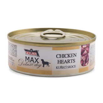 FALCO MAX Deluxe Dog 100% Meat Chicken Hearts Консервоване м'ясо для собак Курячі Серця