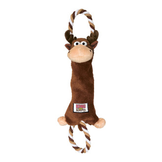 KONG Tugger Knots Moose Іграшка для собак Лось з пищалкою для перетягування