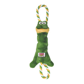 KONG Tugger Knots Frog Іграшка для собак Жаба з пищалкою для перетягування