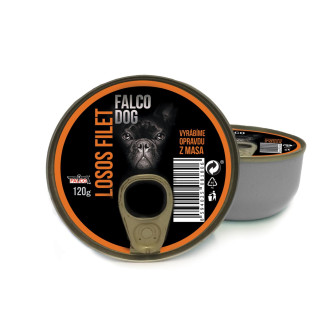 FALCO DOG 100% Meat Salmon Консервоване добірне м'ясо для собак маленьких порід Філе Лосося