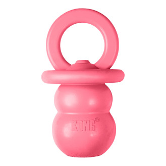KONG Puppy Binkie Pink Іграшка для цуценят Жувальна Рожева Пустушка для ласощів