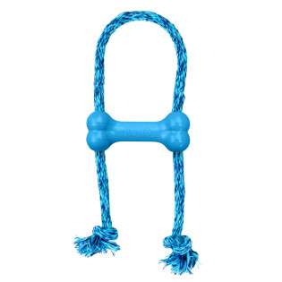 KONG Puppy Goodie Bone W/Rope Blue Іграшка для цуценят Блакитна Кісточка для ласощів з канатом KONG Puppy Goodie Bone W/Rope Blue Іграшка для цуценят Блакитна Кісточка для ласощів з канатом