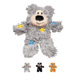 KONG Cat Softies Patchwork Bear Іграшка для кішок Ведмедик з котячою м'ятою KONG Cat Softies Patchwork Bear Іграшка для кішок Ведмедик з котячою м'ятою