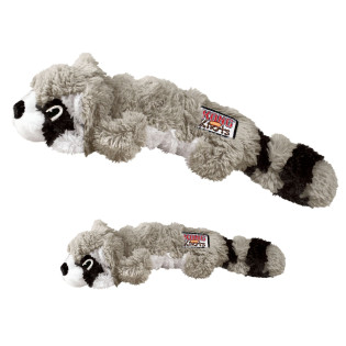 KONG Scrunch Knots Raccoon М'яка іграшка для собак Єнот з пищалкою та внутрішнім канатом
