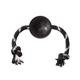 KONG Extreme Ball W/Rope Іграшка для собак Надміцний Жувальний М'яч Апорт на мотузці