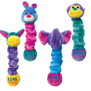 KONG Squiggles М'яка іграшка для собак Тваринка-апортировка з пищалкою KONG Squiggles М'яка іграшка для собак Тваринка-апортировка з пищалкою