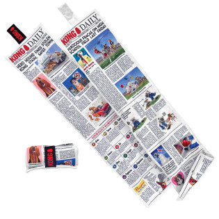 KONG Daily Newspaper Велика іграшка для собак Інтерактивна Хрустка Газета з шістьма пищалками
