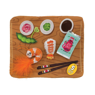 KONG Cat Pull-A-Partz Sushi М'яка іграшка для кота Інтерактивна Суші-дошка з котячою м'ятою
